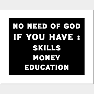 Skills, Money, Education Posters and Art